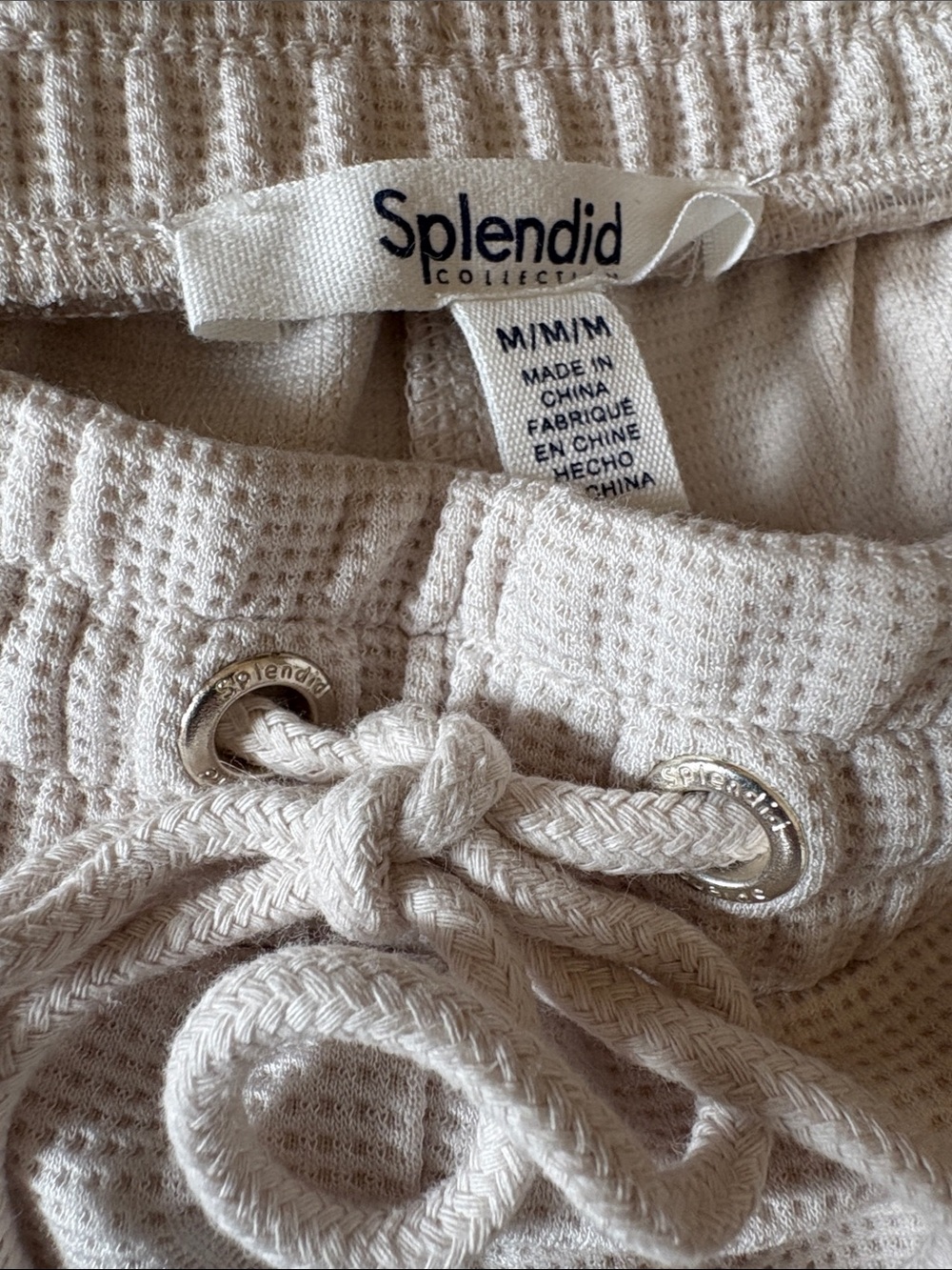 SPLENDID Waffle Knit Lounge Joggers Pants Super Soft NEW Size Medium